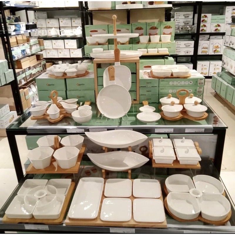 Jual SERVING PLATE WADAH SAJI DENGAN NAMPAN PIRING INFORMA Shopee