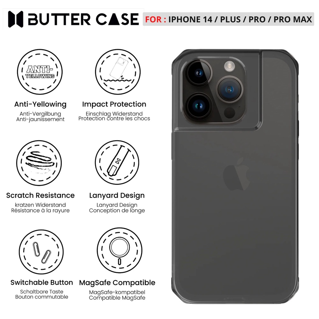 Jual BUTTERCASE SEER Protective Case iPhone 14 Pro Max Casing Ash ...