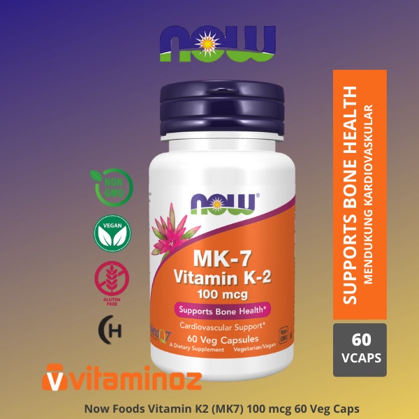 Jual Now Foods Vitamin K2 (MK7) 100mcg 60 Caps Tulang