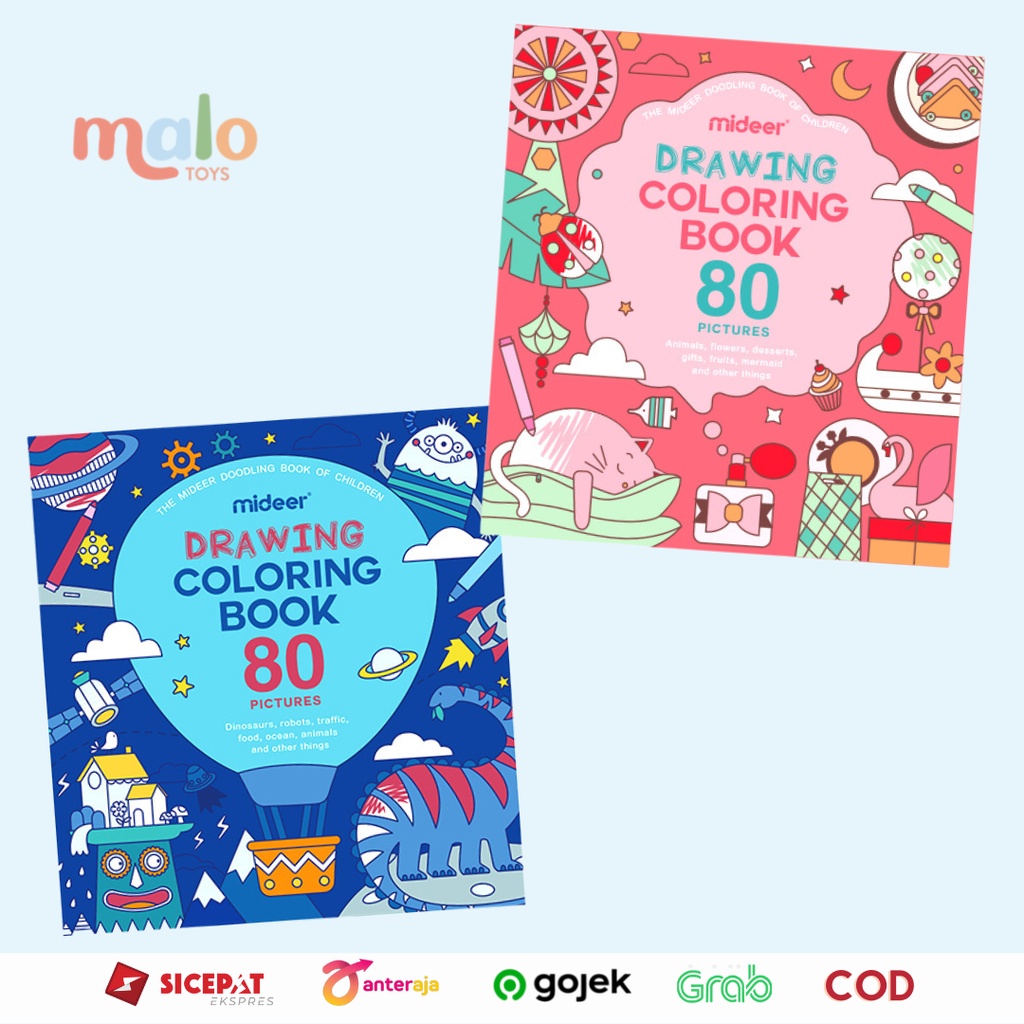 Jual MALOTOYS - Mideer Art Coloring Book Buku Mewarnai Mainan Prakarya ...