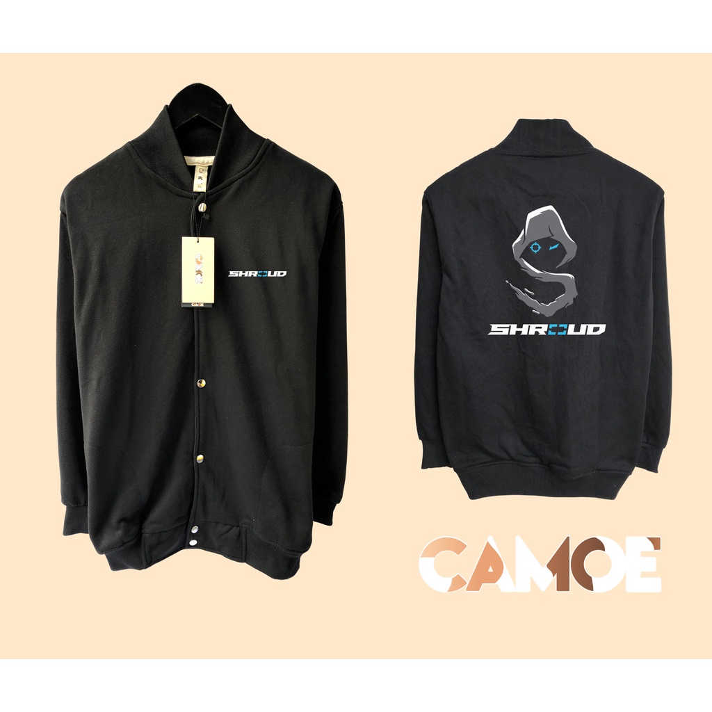 Jual jaket varsity basebal premium desain shroud twitch gaming streamer ...