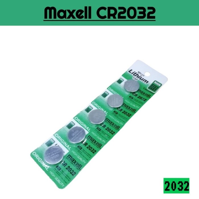 Jual Baterai Maxell CR2032 CMOS 3 Volt Coin Lithium Cell Battery untuk ...