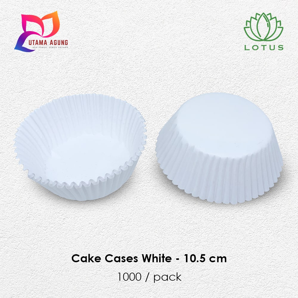 Jual LOTUS Paper Cup Cake Kertas Kue 10.5cm Putih isi 1000pcs (Anti ...