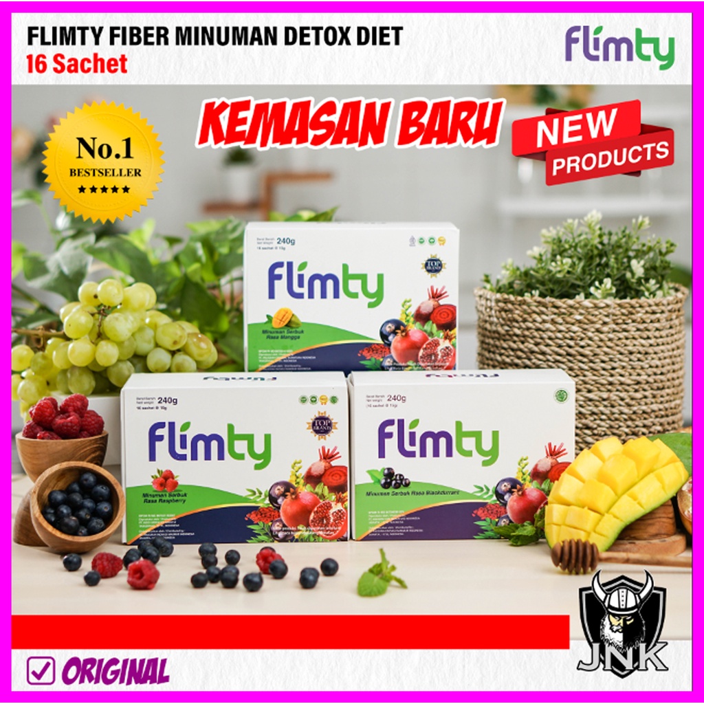 Jual Flimty Fiber Detox Antidioksidan Rasa Blackcurrant Dan