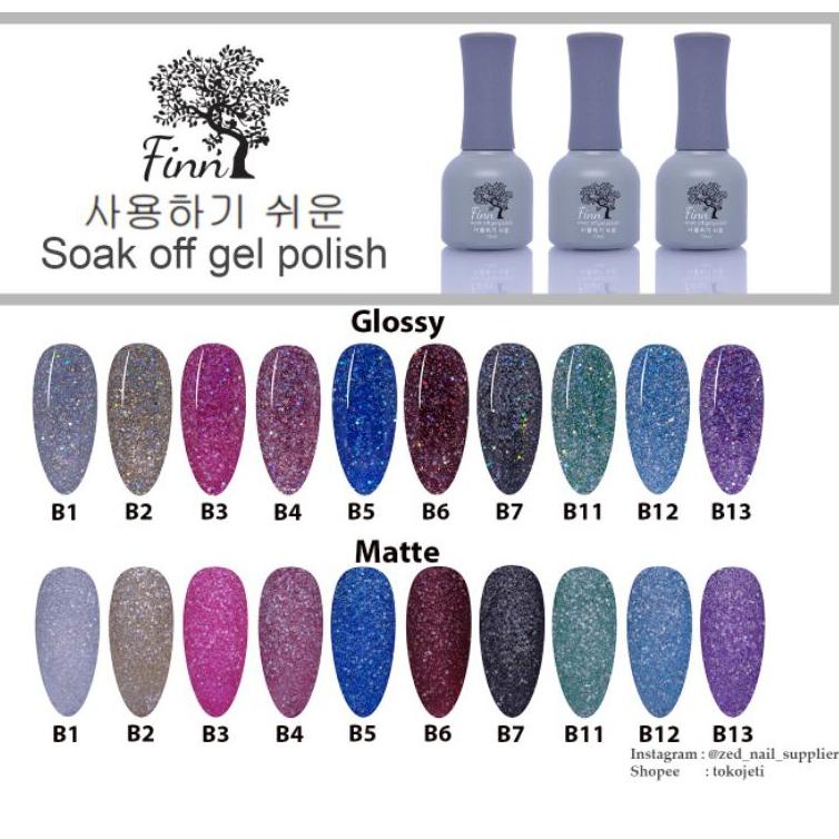 Jual KUTEK GELFINN GEL POLISH/B1B12, TOP, BASE, OVERLAY,RUBBER (KODE