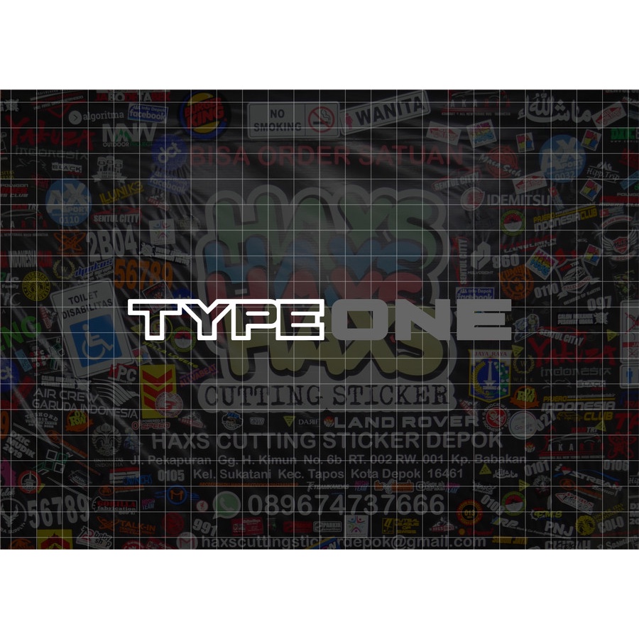 Jual Cutting Sticker JDM Type One Ukuran 15 Cm Untuk Mobil V2 | Shopee ...