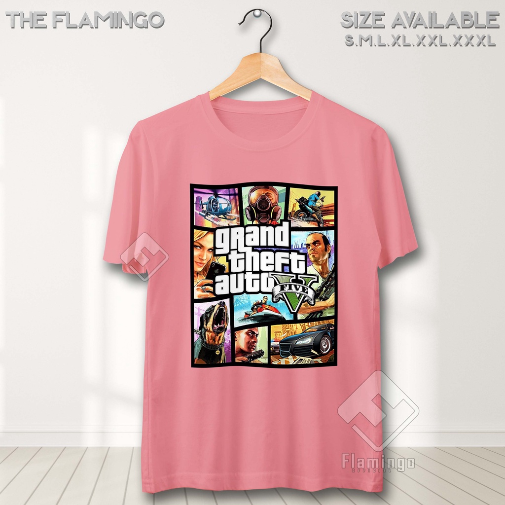 Jual Kaos Gta 5 Grand Theft Auto Gta V Tshirt Gta5 Baju Gaming Gamer