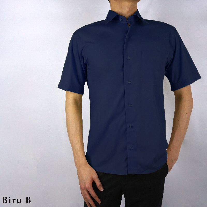 Jual BOSS KEMEJA LENGAN PENDEK POLOS SIZE XXL-XXXXL