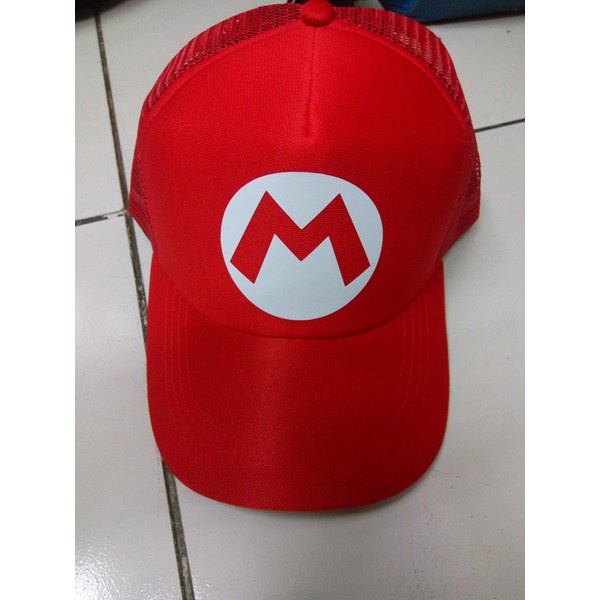 Jual topi super mario-topi trucker jaring super mario | Shopee Indonesia