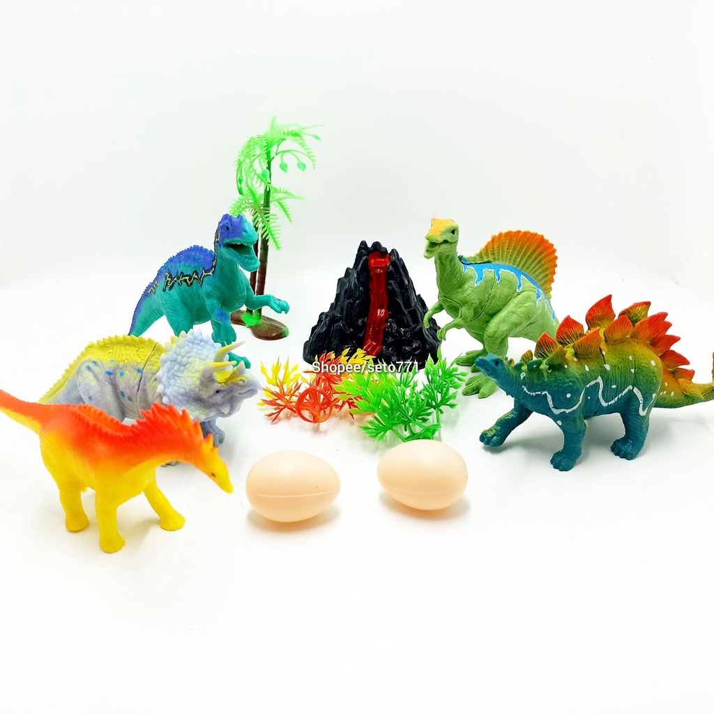 Jual No. 794 Mainan Anak Dinosaurus Lava Meletus Merapi Gunung Magma ...