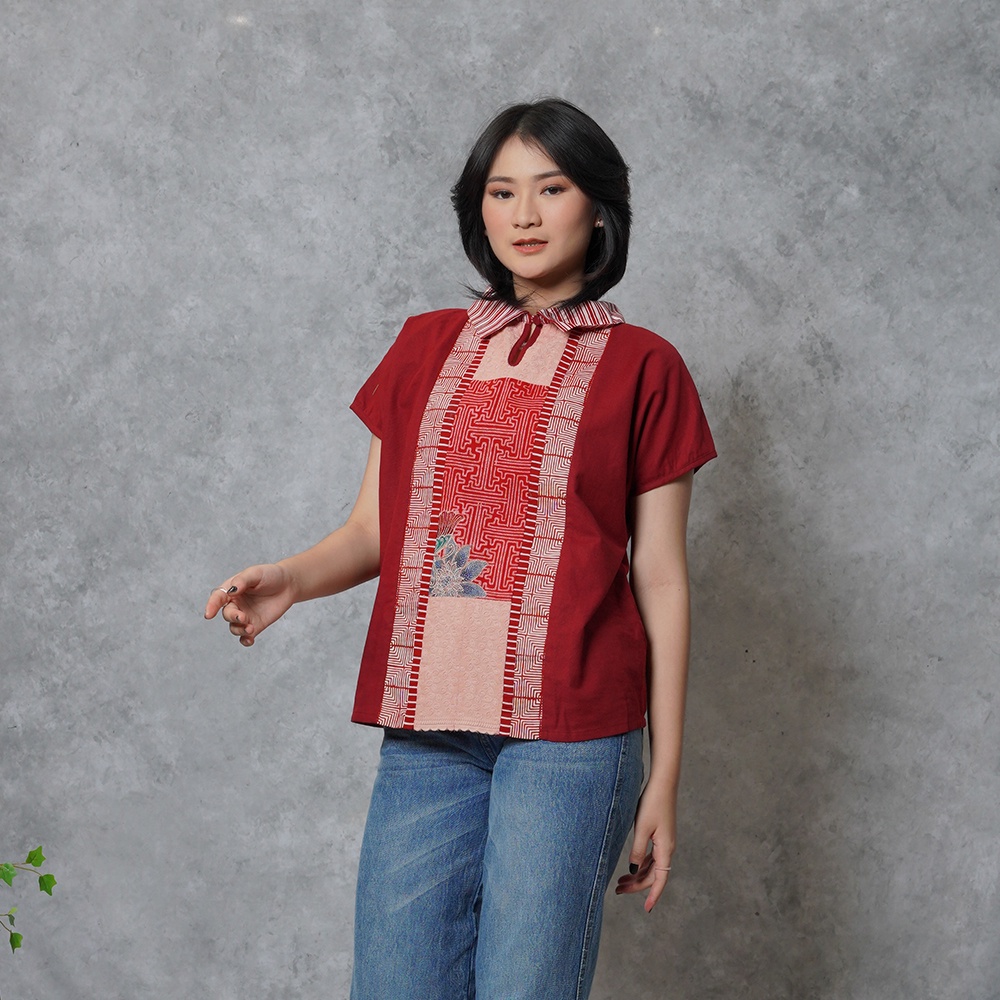 Jual NONA RARA - Semarak Encim, Baju Batik Kasual Modern | Shopee Indonesia
