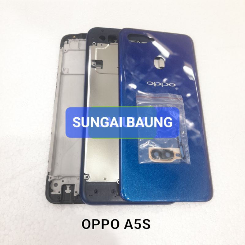 Jual KESING HOUSING CASING FULL SET OPPO A5S FRAME + BEZEL + BACKDOOR ...