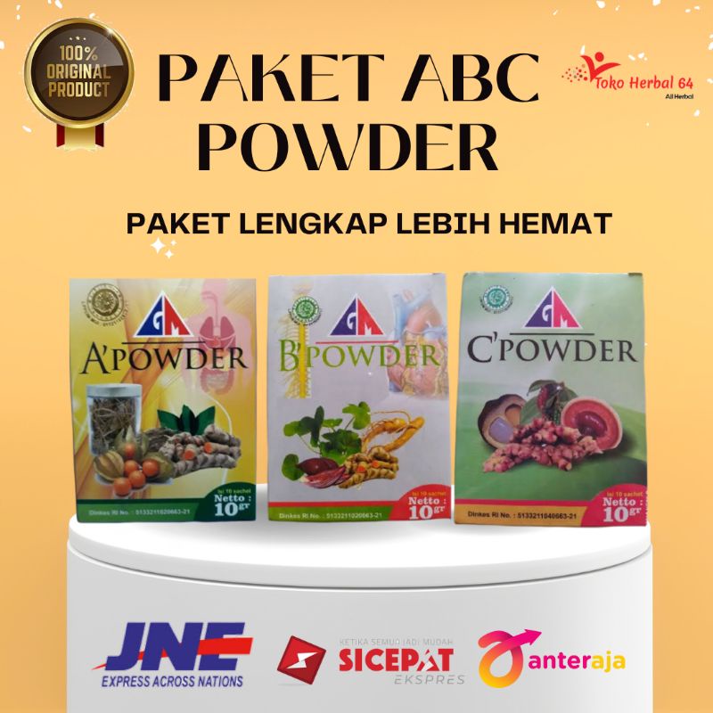 Jual PAKET ABC POWDER GM THERAPY | Shopee Indonesia