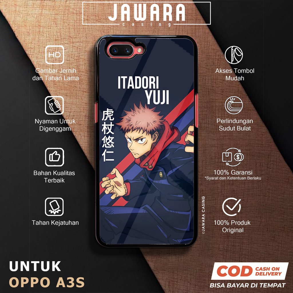 Case Oppo A3S Casing Oppo A3S Jawara Casing [JJK1] Case Glossy Case  Aesthetic Custom Case Anime Case Hp Oppo Casing Hp Keren Kesing Hp Lucu  Cassing Hp