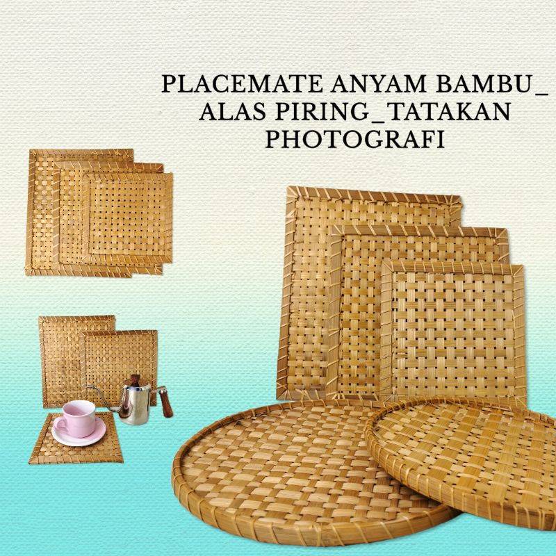 Jual Placemate Bambu Alas Piring Gelas Tatakan Photography Shopee Indonesia 2901