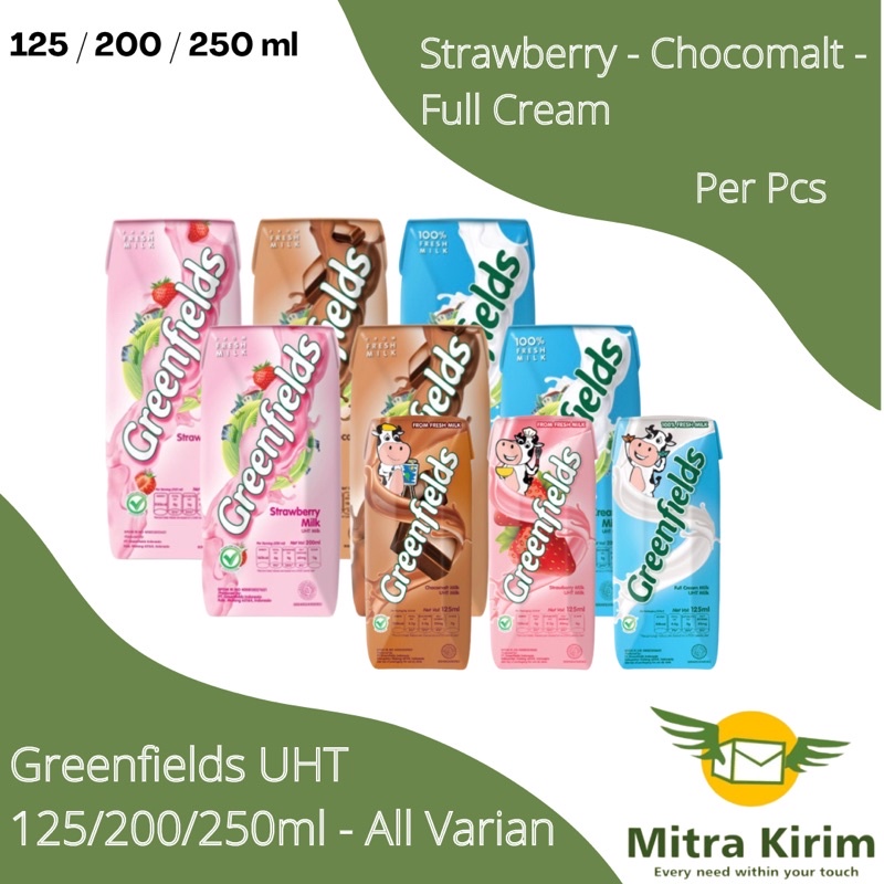 Jual Greenfields UHT All Varian Per Pcs - Kemasan 105/200/250 Ml ...