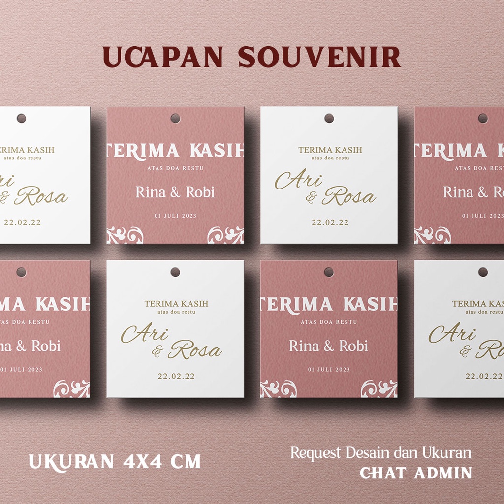 Jual KARTU UCAPAN TERIMA KASIH, KARTU SOUVENIR, CUSTOM KARTU UCAPAN