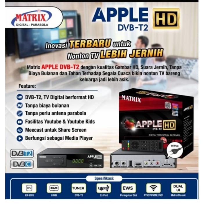 Jual SET TOP BOX MATRIX TV DIGITAL YOUTUBE MERAH | Shopee Indonesia