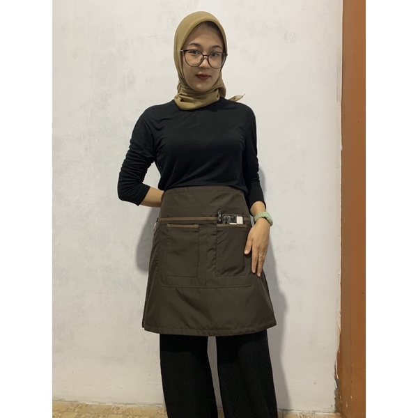 Jual Apron Barista Masak Celemek Masak Apron Mini Celemek Setengah Badan Shopee Indonesia