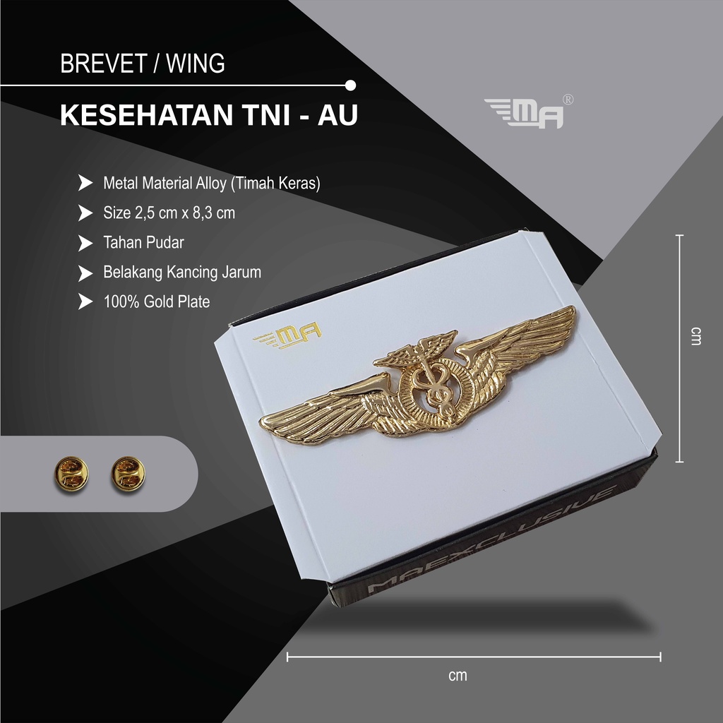 Jual Wing Kesehatan Tni Au Pdh Brivet Brevet Pin Kesehatan Tni Au Shopee Indonesia 