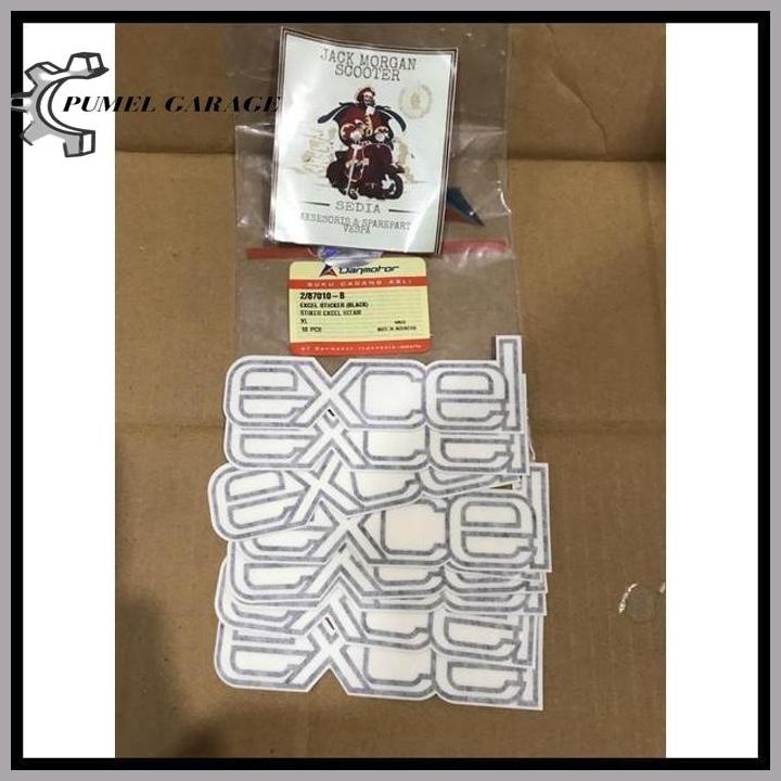 Jual Stiker Excel Hitam Danmotor (1 Pcs) Original | Shopee Indonesia