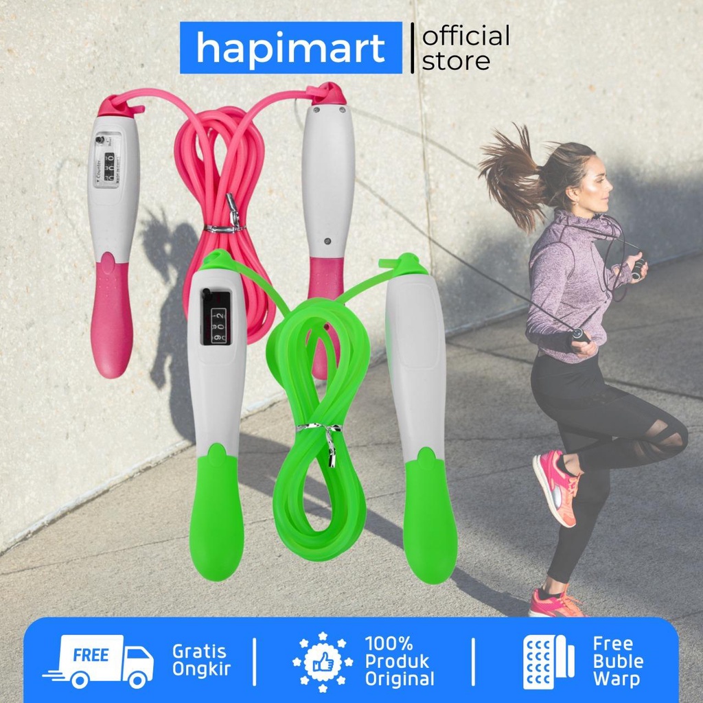 Jual Skipping Jump Rope Self Counter Alat Olahraga Lompat Tali Penguat ...