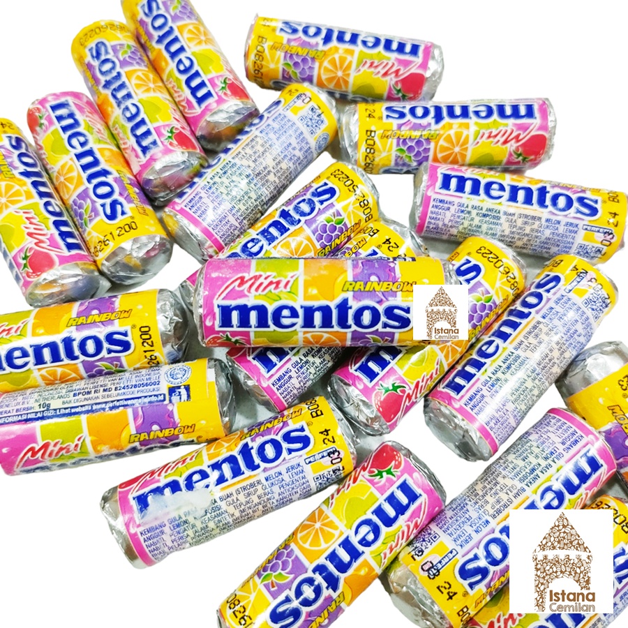 Jual Mentos MINI Rainbow Roll Permen Buah 10 Gram SATUAN Shopee Indonesia