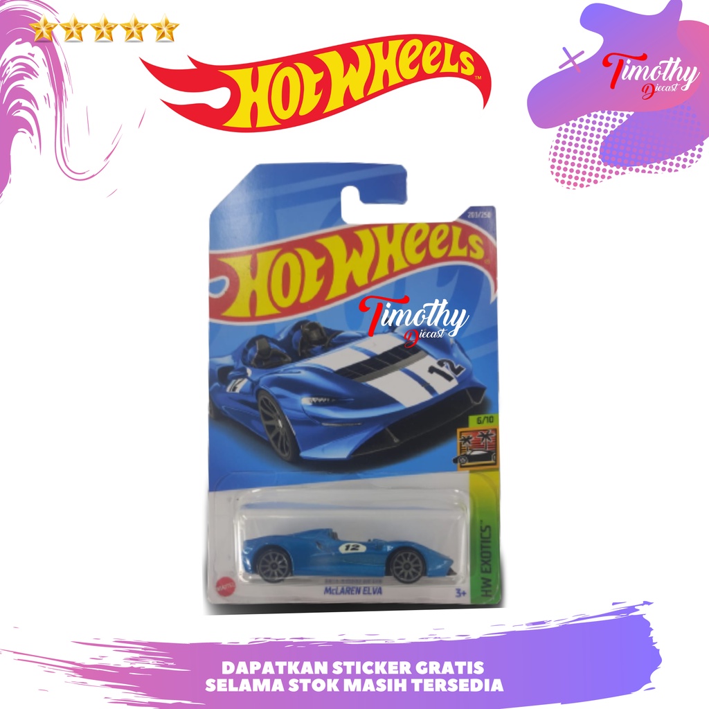 Jual Hot Wheels Mclaren Elva Biru Rally 12 Timothy Diecast Shopee