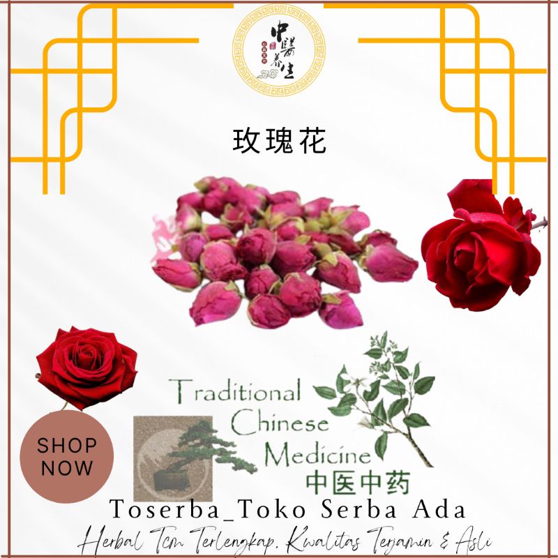 Jual 100gr herbal mei gui hua premium grade teh bunga mawar tea rose ...