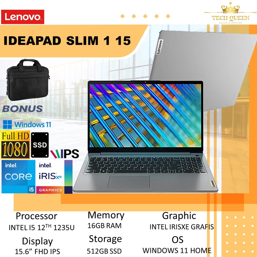 Jual Lenovo Ideapad Slim - Intel Core I5 GEN 12TH Ram 16GB 512GB SSD ...