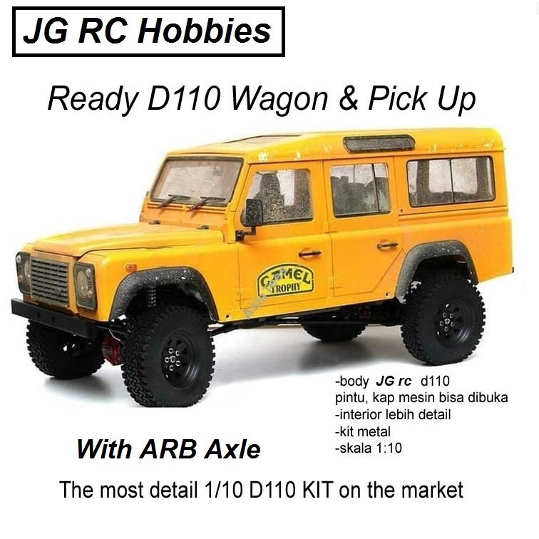 Jual JG Defender LandRover D110 Wagon 1/10 4WD ARTR Rc Car Kit | Shopee ...