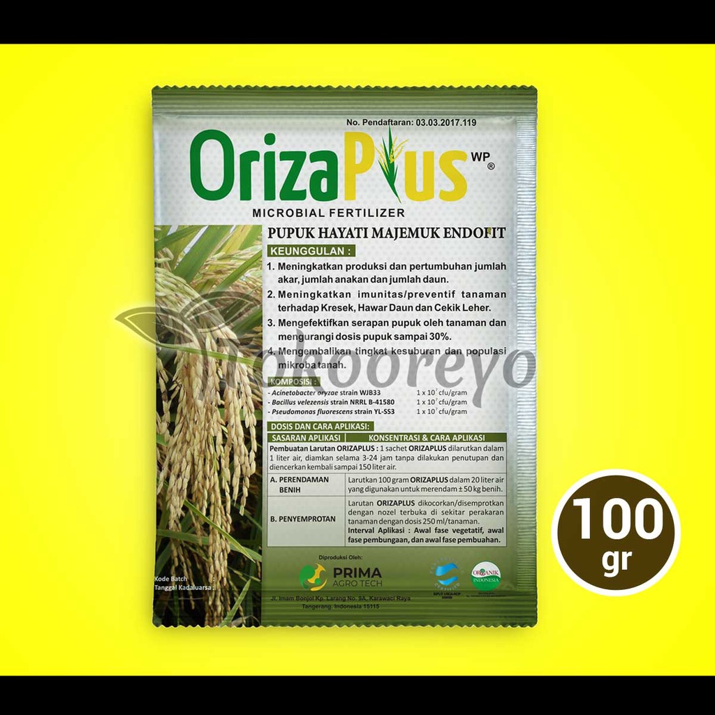 Jual PUPUK HAYATI ORIZAPLUS 100 GRAM PER SACHET KEMASAN PABRIK | Shopee ...