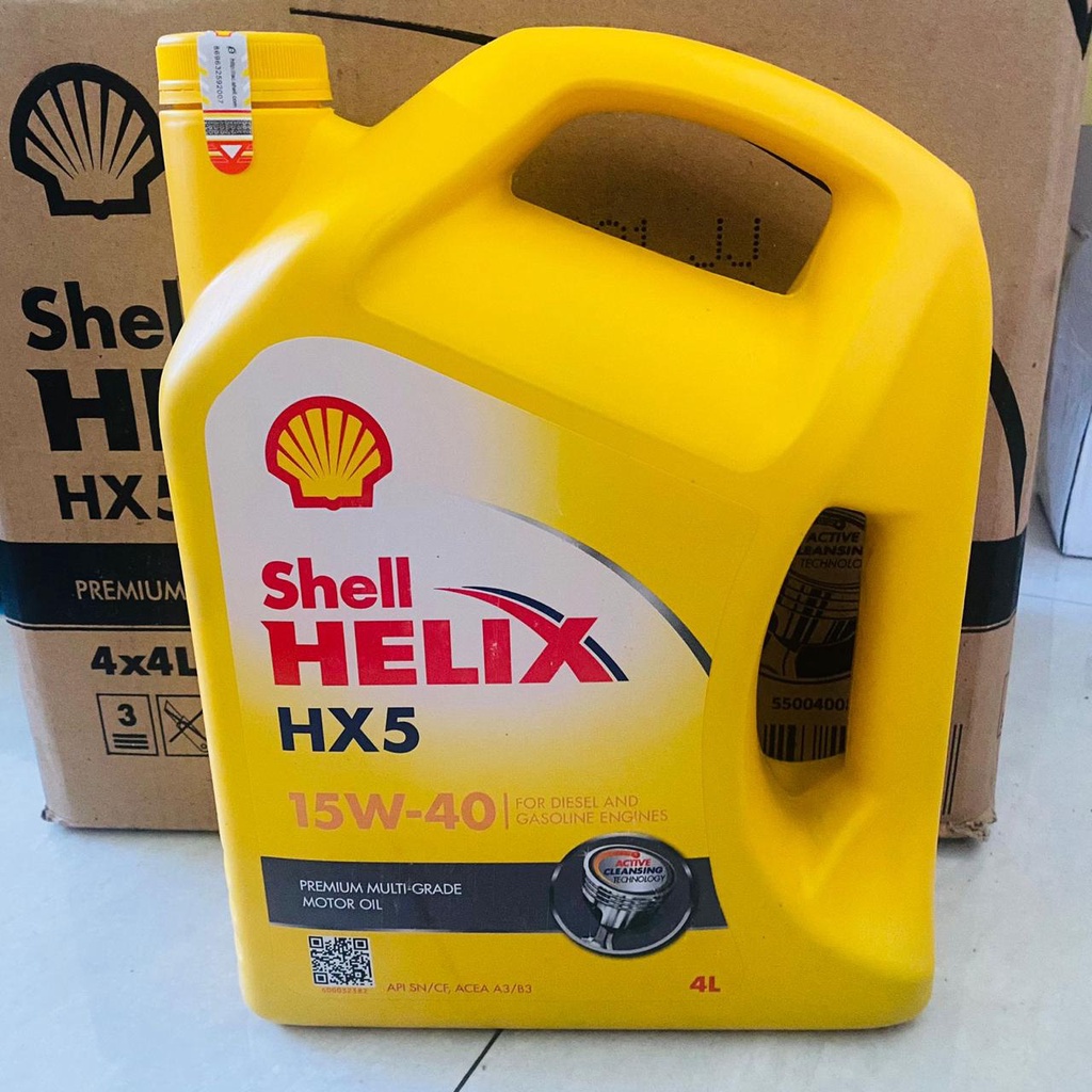 Jual 1 DUS SHELL HELIX HX 5 4LITER OLI PELUMAS MESIN SHELL HELIX HX5 ...