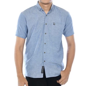 NUMAKENA Kemeja Pria Lengan Pendek Motif Polos