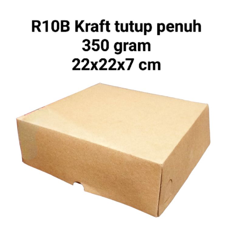 Jual Dus Nasi Coklat R10b Kraft Kraf 22x22 Coklat Mika Tutup Penuh Full