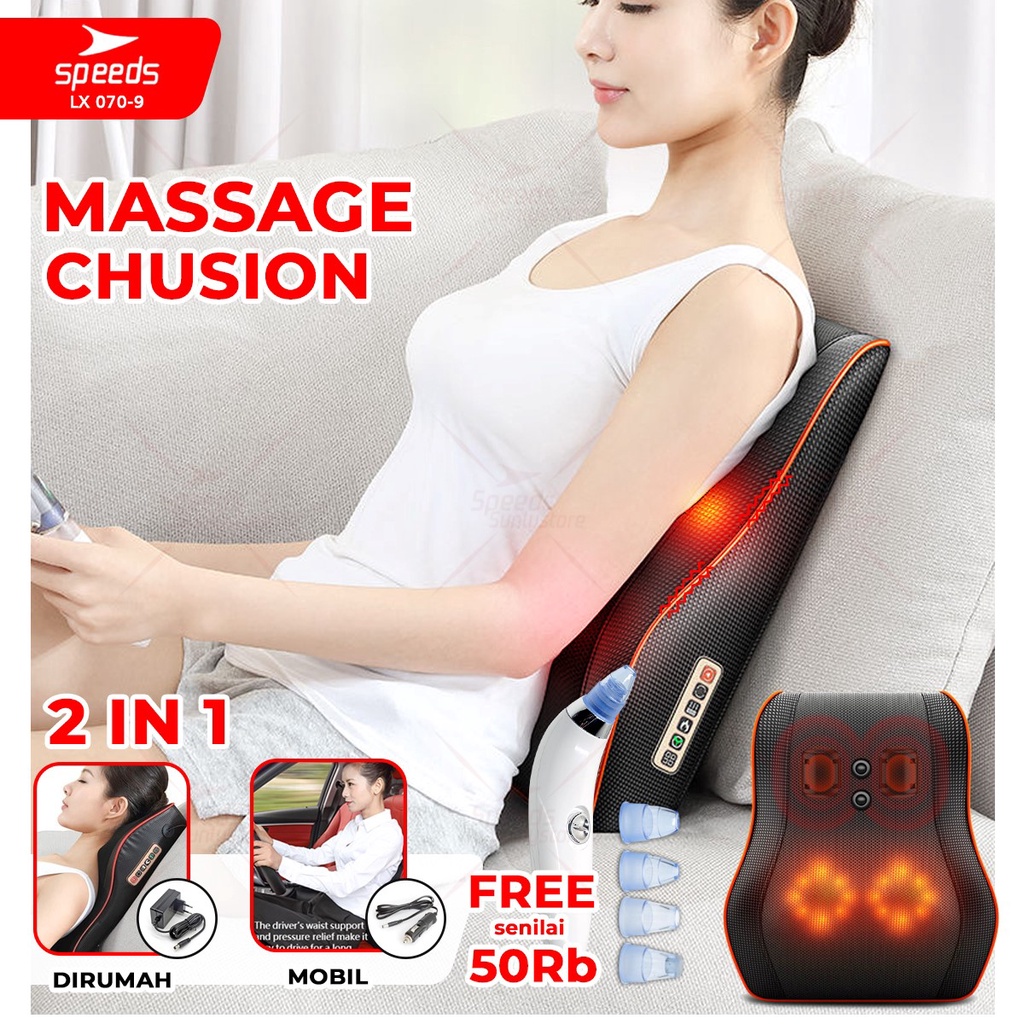 Jual Speeds Bantal Pijat Massage Portable Alat Pijat Elektrik Bantal