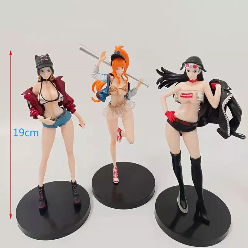 Jual 19cm One Piece Figure Nami Nico Robin Boa Hancock Shopee Indonesia 