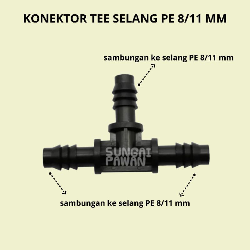 Jual Sambungan Konektor Cabang Nepel Naple Tee Selang Pe Mm Inchi Atau Inchi