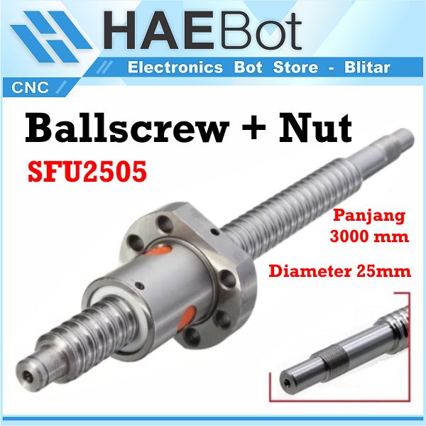 Jual Haebot Ballscrew Ball Screw Sfu Sfu Mm Cm Cnc