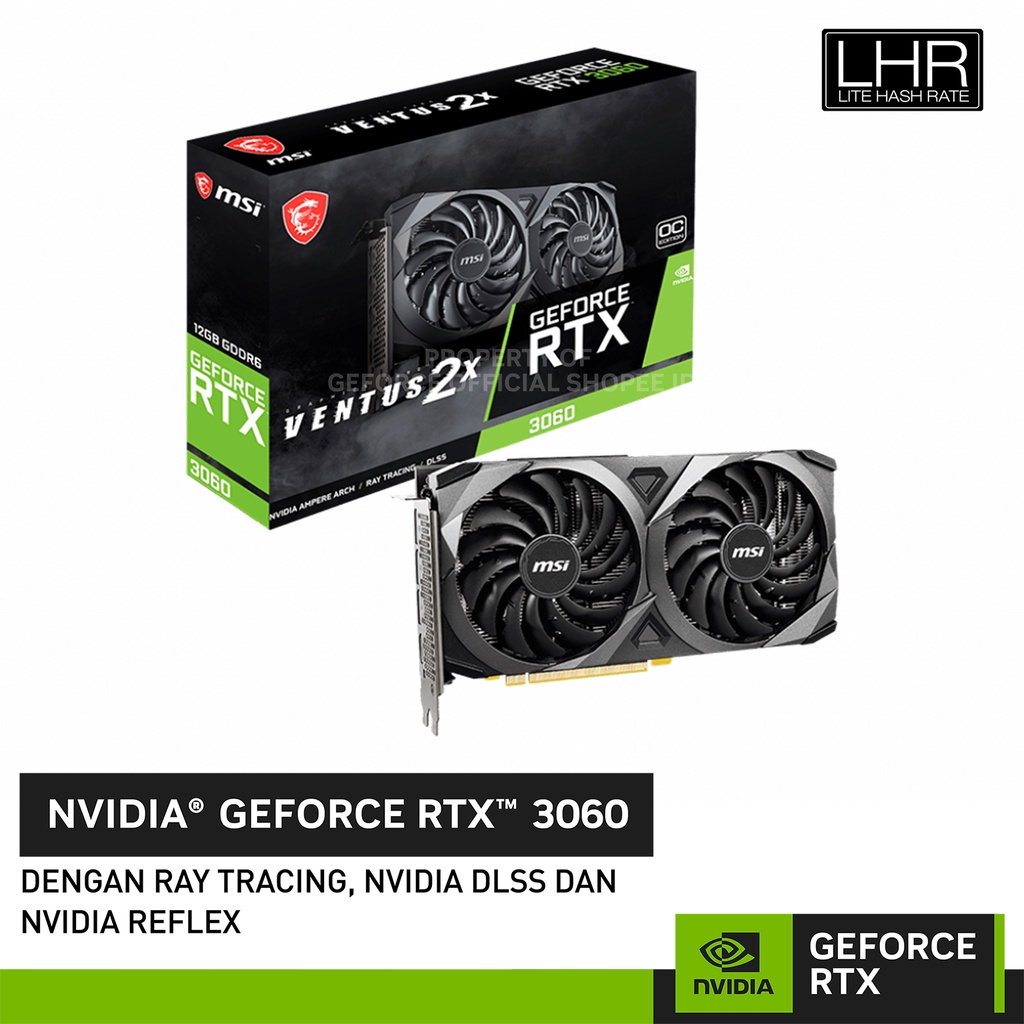 Jual MSI GeForce RTX 3060 VENTUS 2X OC | 12GB GDDR6 | Shopee Indonesia