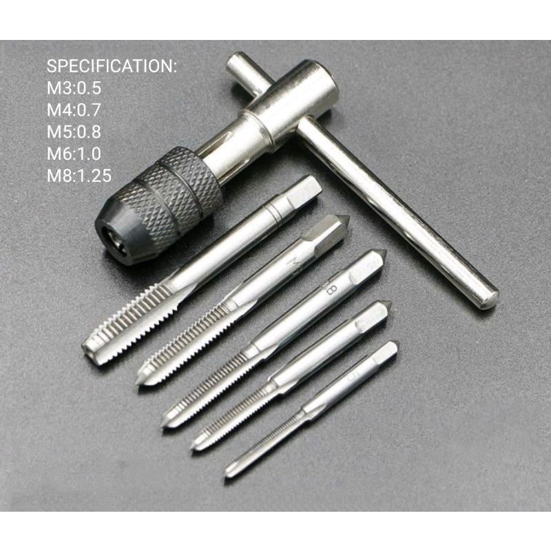 Jual Hand Tap Set M3 - M8 Mata Bor Die Pembuat Ulir Drat Baut Sekrup ...