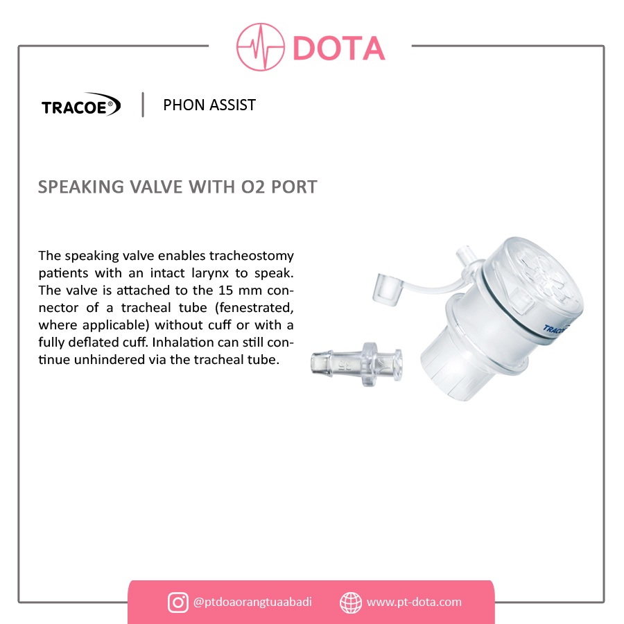 Jual Speaking Valve with O2 Port (TRACOE) Shopee Indonesia