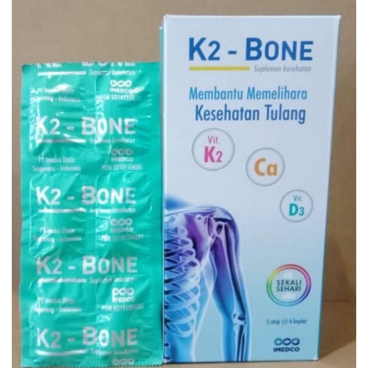 Jual K2-BONE (Vitamin D3 Dan K2 Plus Kalsium) Kesehatan Jantung Dan ...