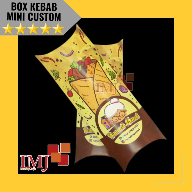 Jual BOX KEBAB MINI CUSTOM KARDUS KEBAB MINI CUSTOM | Shopee Indonesia