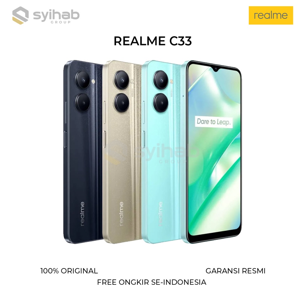 Jual Realme C33 3/32GB, 4/64GB - Garansi 1 Tahun | Shopee Indonesia