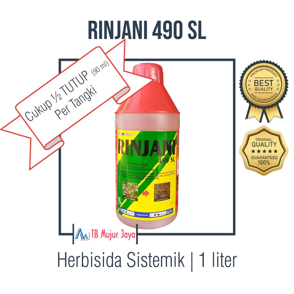 Jual Herbisida Obat Racun Pembasmi Rumput Sistemik RINJANI 490 SL ...