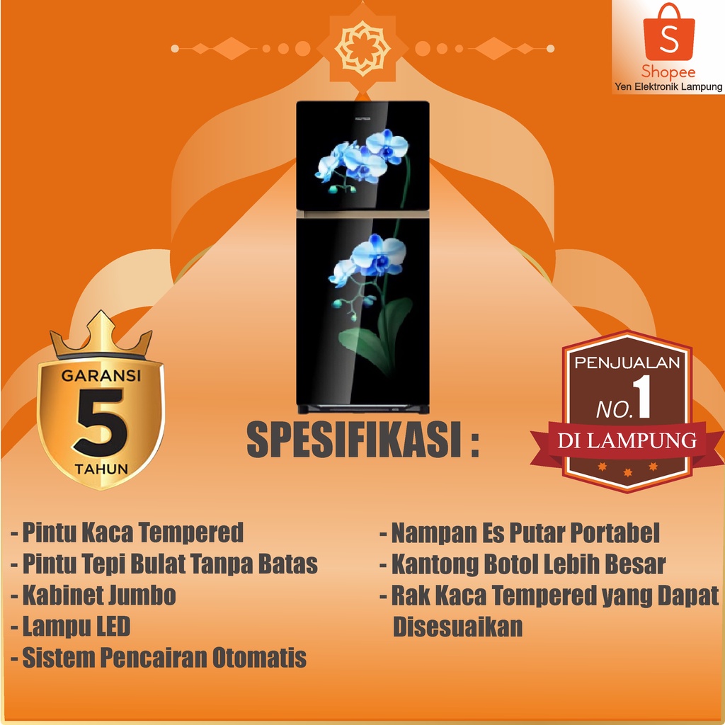 Jual Kulkas POLYTRON PRW 23MO / Kulkas 2 Pintu 220 Liter Garansi Resmi ...