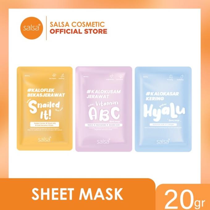 Jual SALSA Sheet Mask - Masker Wajah Daily (Hyaluronic, Vitamin ABC ...