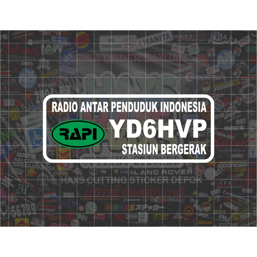 Jual Cutting Sticker Custom RAPI Stasiun Bergerak Ukuran 10 Cm Untuk ...