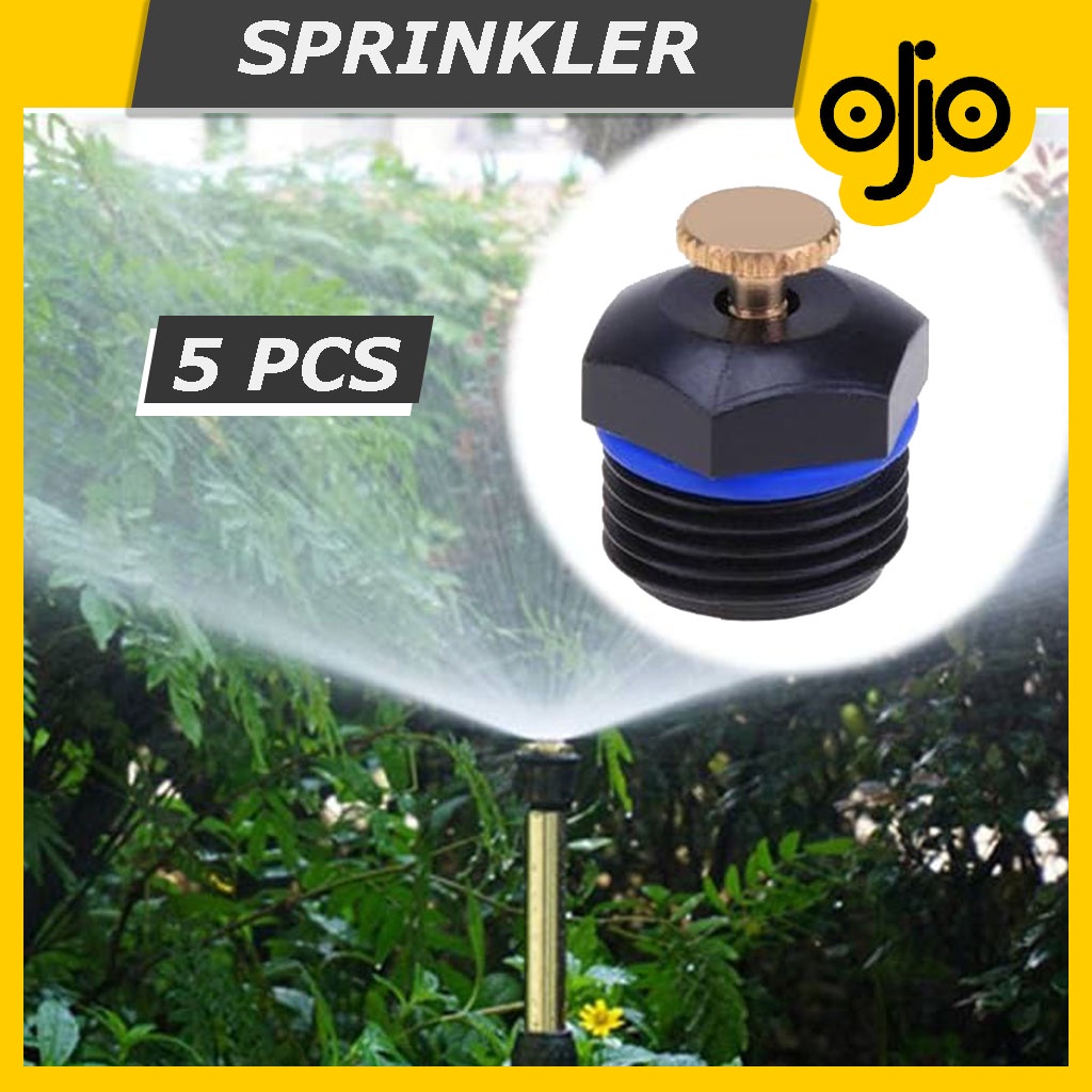 OJIO Paket Murah isi 5 Pcs Sprinkler Sprayer 1/2 inci Alat Penyiram Tanaman - Siram Taman Otomatis Sprinkler Sprayer Embun